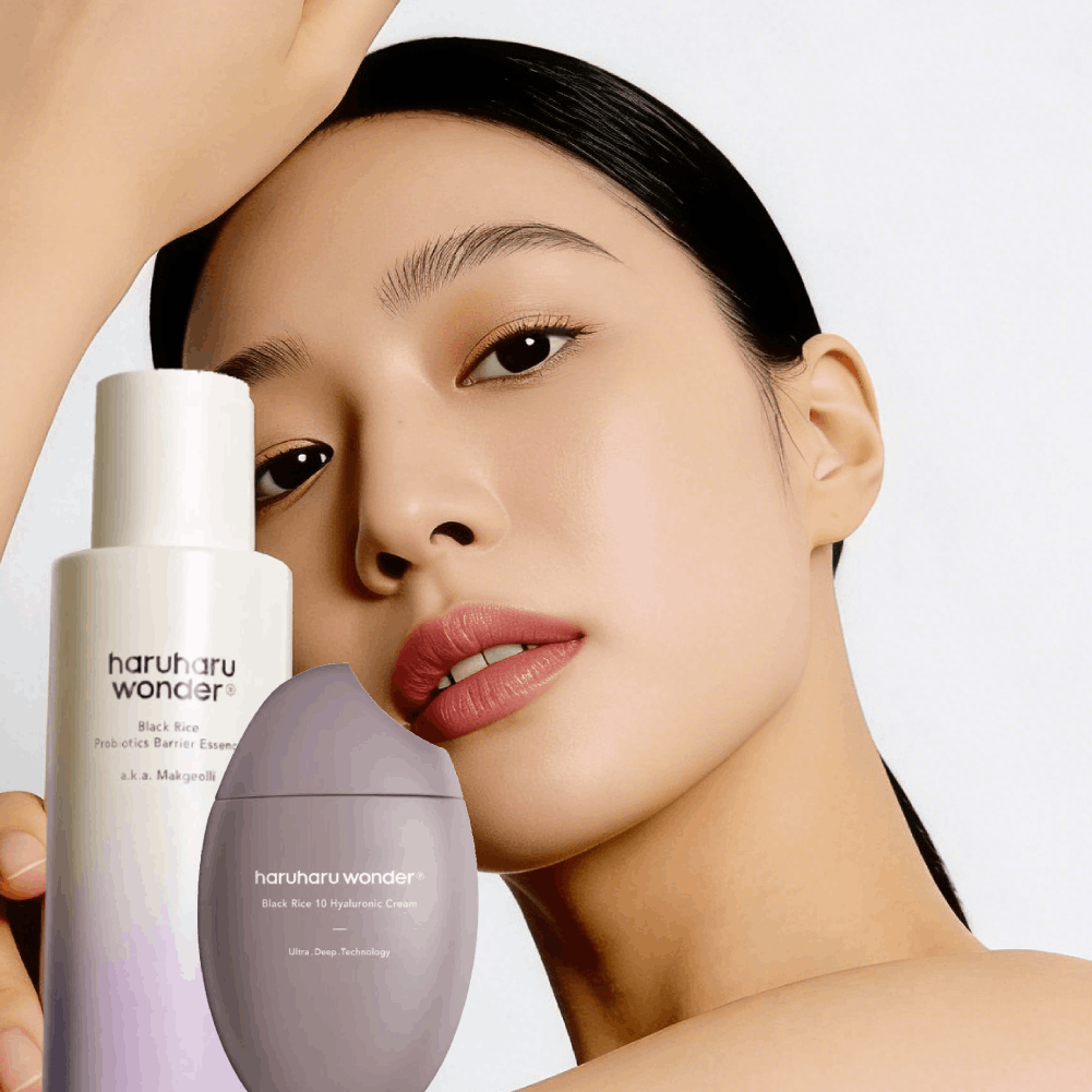 Hyaluronic Acid Facial Serum - Coréen Haruharu riz noir probiotique soin