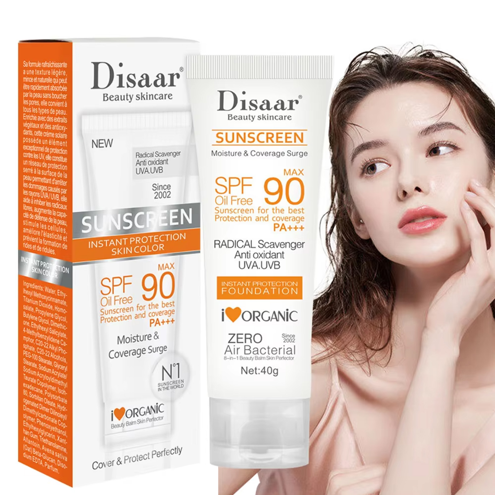 Spf 50 Waterproof Sunscreen - Crème solaire pour le visage et