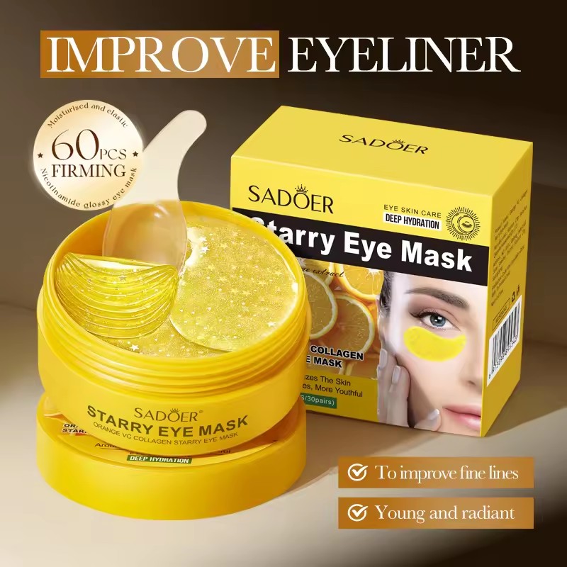 60 pièces SADOER vitamine C cr - Collagen Under Eye Patches avis et prix