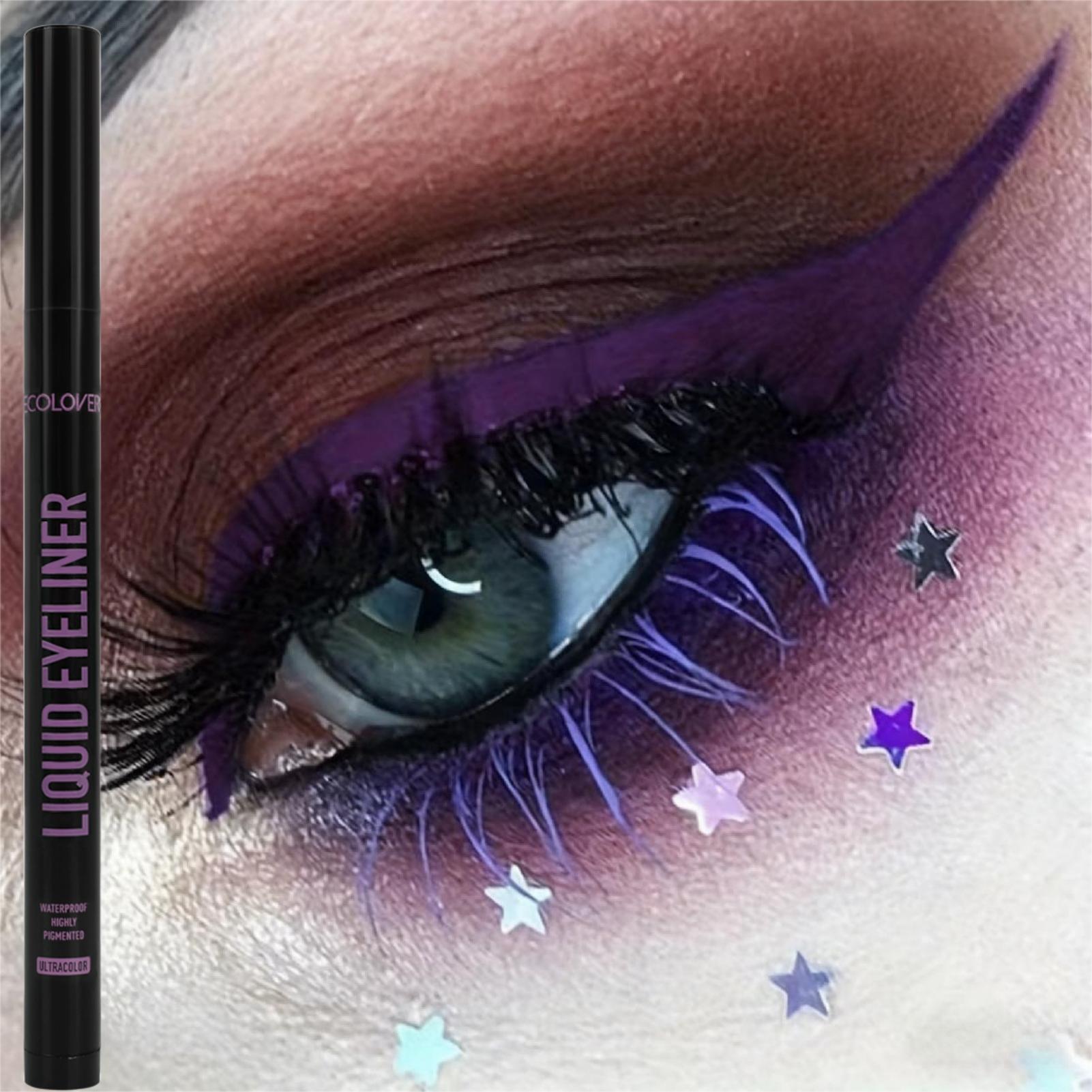 1 stylo eyeliner violet longue - Waterproof Liquid Eyeliner Pen avis et prix