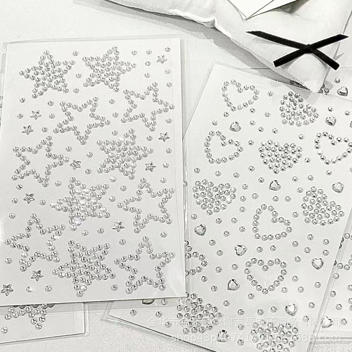 Autocollants Cœur Étoile Argen - Nail Art avis et prix