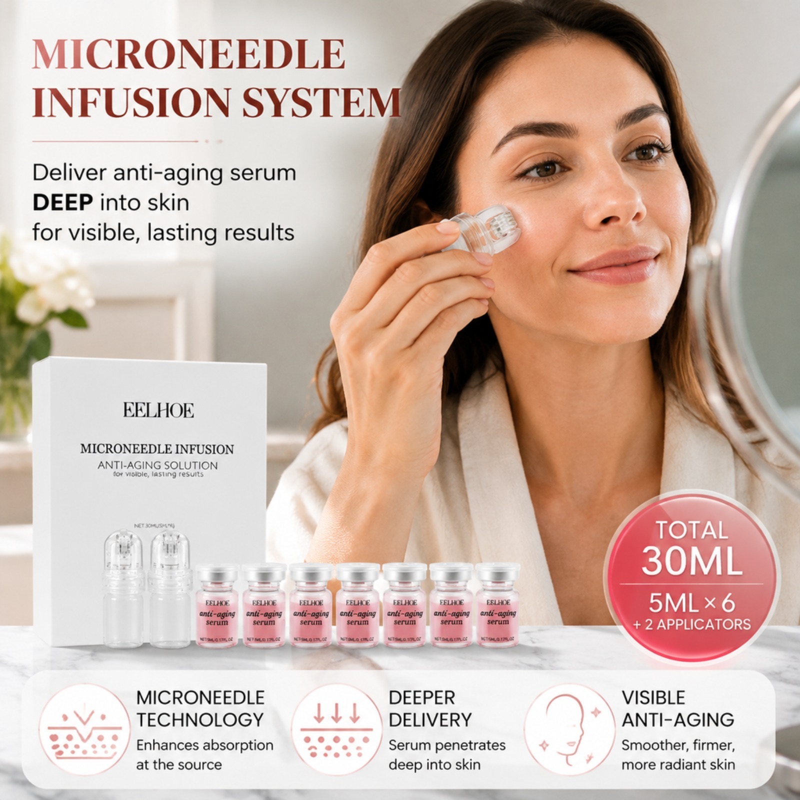 Système de sérum anti-âge avec - Hyaluronic Acid Facial Serum avis et prix